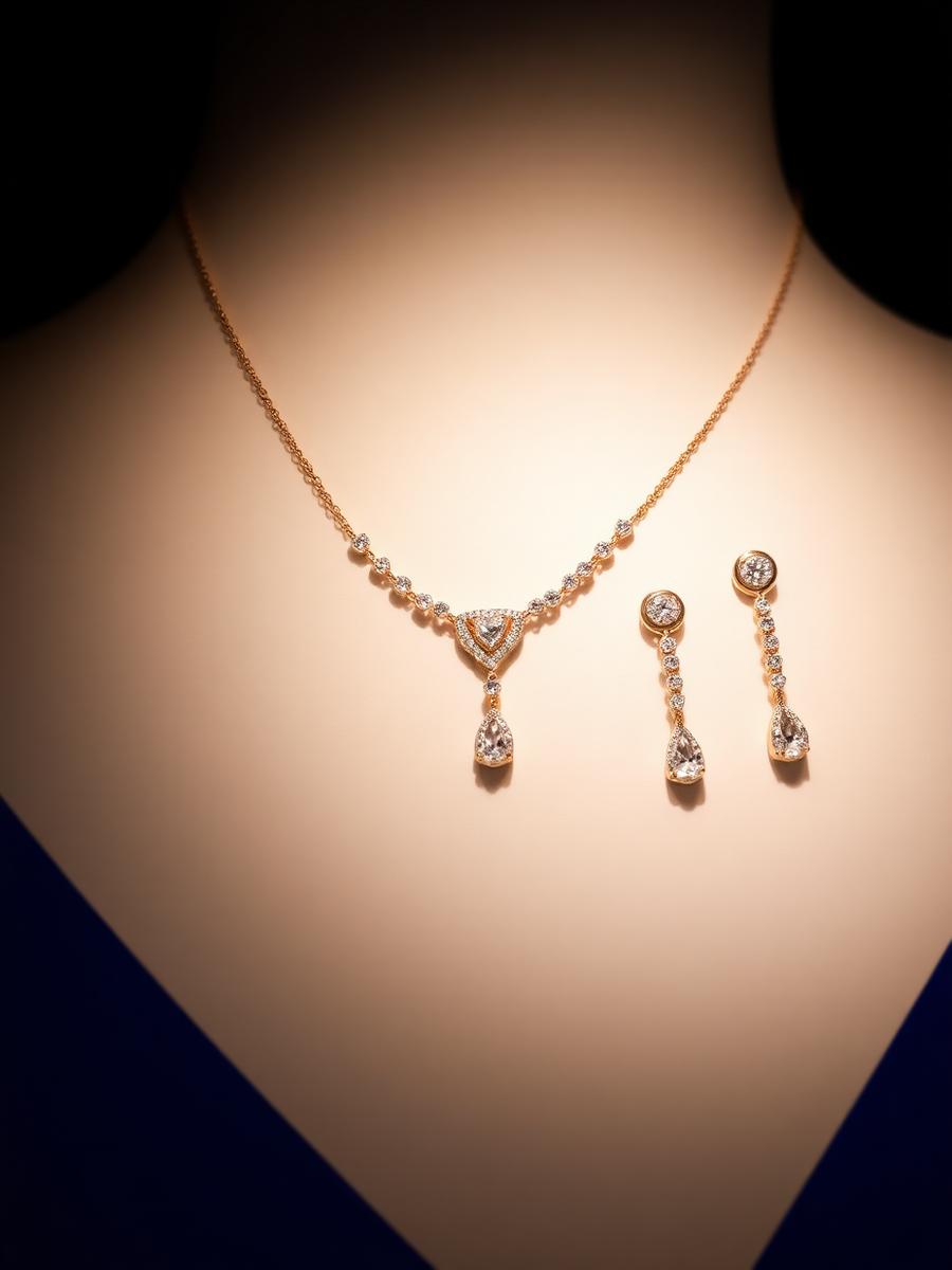 Iyeye Parure — Necklace and drop earrings